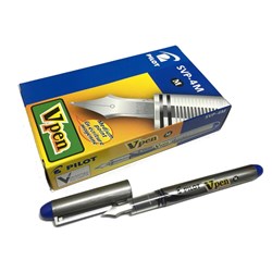 Pilot V Pen SVP-4M Fountain Pen Disposable 1.0mm Medium Blue Box Of 12