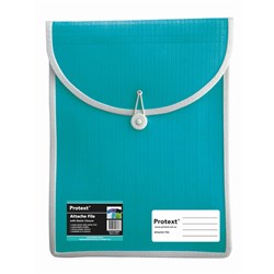 Protext Attache File With Elastic Closure 340 x 225mm Aqua