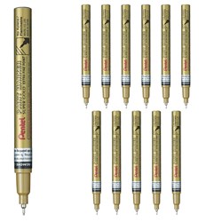 Pentel Paint Marker Extra Fine Point 1mm Gold Box Of 12