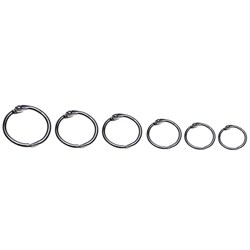 Esselte Hinged Rings No.6 25mm Silver Box Of 100