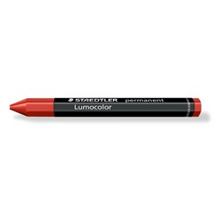 Staedtler 236 Lumocolor Omnigraph Waterproof Permanent Crayon Red