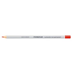 Staedtler 108 Lumocolor Omnichrom Water Soluble Non-Permanent Pencil Red