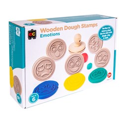 Educational Colours Wooden Dough Stamps Emotions Box Of 6