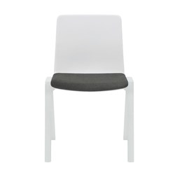 Rapidline Academy Stacking Chair Polypropylene White And Black Seat Pad
