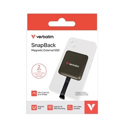 Verbatim SnapBack Magnetic External SSD USB-C 2TB Mocha Metallic