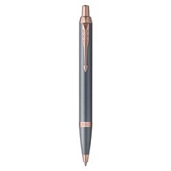 Parker IM Finishing Touch Ball Point Pen Slate Barrel Blue Refill