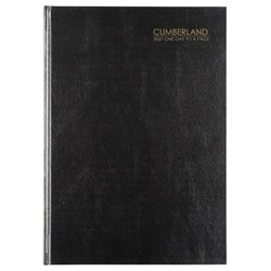 Cumberland Classic Diary A4 Day To Page Black