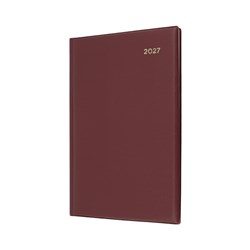 Collins Belmont Desk Diary A5 Week To View Burgundy