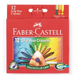 Faber-Castell Wax Triangular Crayons Assorted Pack of 12