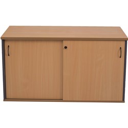 Rapidline Credenza Sliding Doors 1200W x 450D x 730mmH Beech And Ironstone
