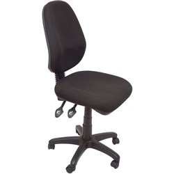 Rapidline EG100CH Ergonomic Chair Oval High Back 3 Lever Black Fabric Seat And Back