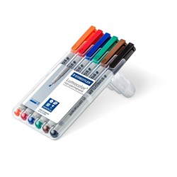 Staedtler 312 Lumocolor Non-Permanent Pen Broad 2.5mm Assorted Colours Wallet Of 6