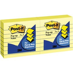 Post-It R335-YL Pop Up Notes 76x76mm Refill Lined Yellow Pack of 6