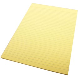 Quill Ruled Colour Bond Pad A4 70 Leaf Yellow