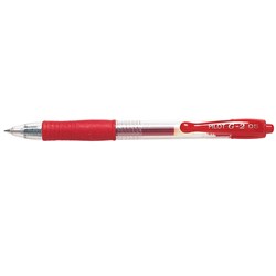 Pilot G2 Gel Ink Pen Retractable Extra Fine 0.5mm Red