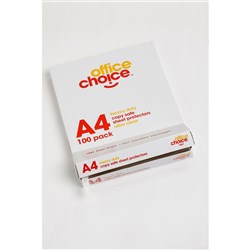 Office Choice Sheet Protectors A4 Heavy Duty Copy safe Box Of 100