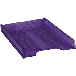 Italplast Slimline Document Tray A4 Multi Fit Tinted Purple
