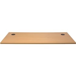 Rapidline Rectangle Desk Top Only 1200W x 700D x 25mmH With 2 Cable Ports Beech