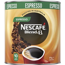 Nescafe Blend 43 Espresso Instant Coffee 375gm Can