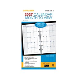 Debden Dayplanner Refill Personal 96 x 172mm Dated Month To View