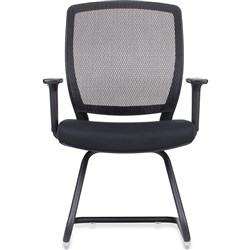 Rapidline Hartley Visitor Chair Large Mesh Back Black
