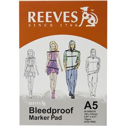 Reeves Bleedproof Paper Pad A5 75gsm 50 Sheet