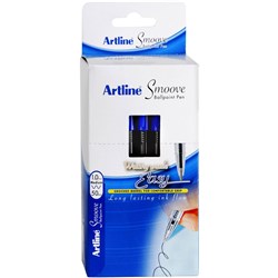 Artline 8210 Smoove Ballpoint Pen Medium 1mm Blue Pack Of 50