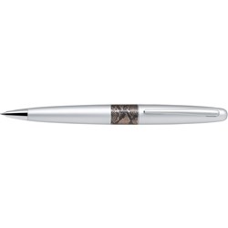 Pilot MR2 Ballpoint Pen Medium 1mm Python Silver Barrel Black Ink
