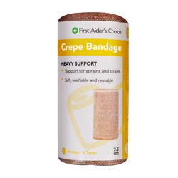 First Aider's Choice Heavy Duty Crepe Bandage 7.5cm