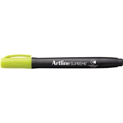Artline Supreme Permanent Markers Bullet 1mm Yellowish Green Pack Of 12