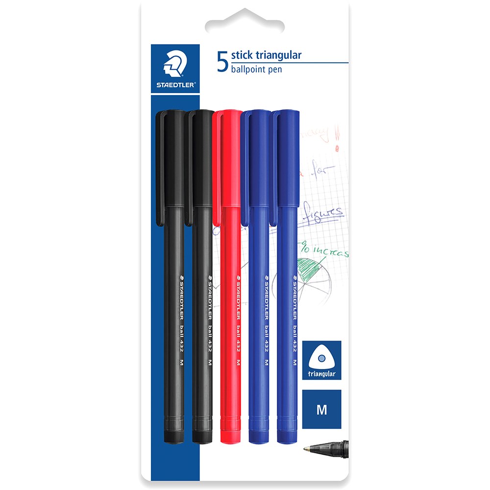 Staedtler 432 Stick Triangular Ballpoint Pen Medium