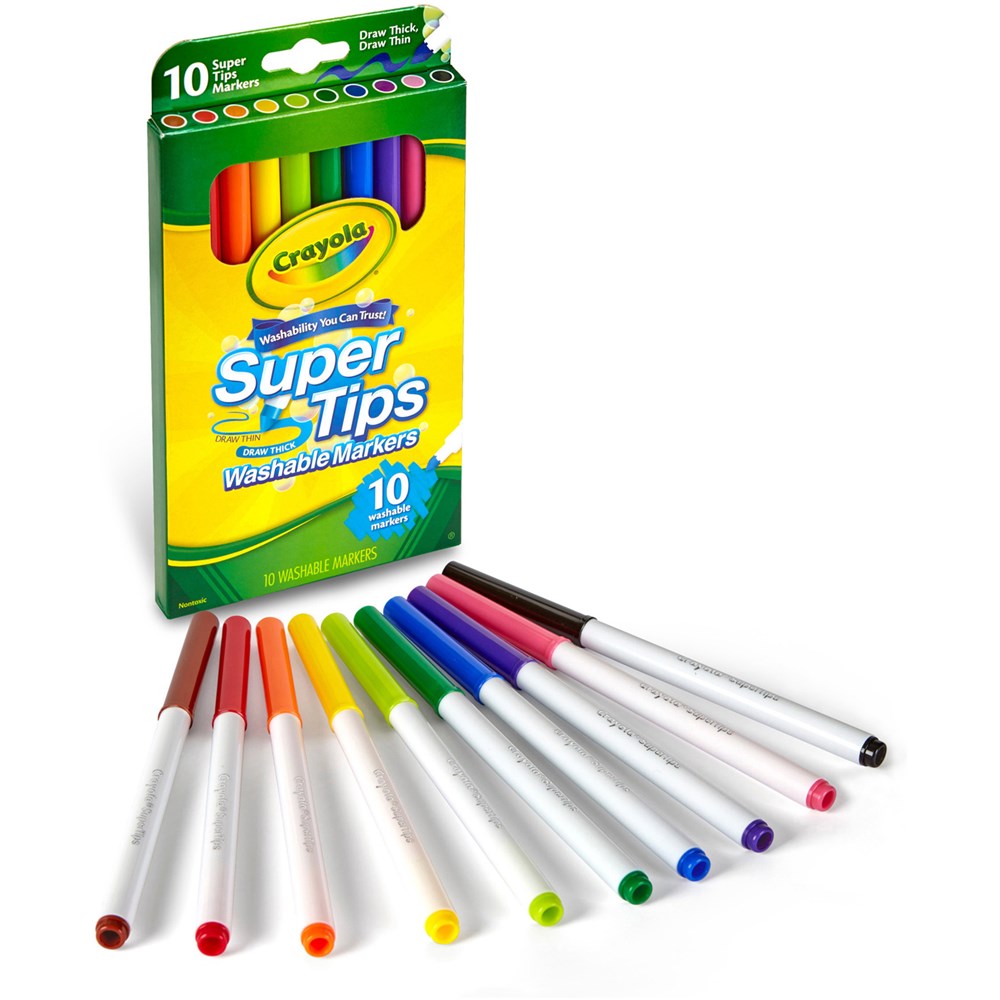 Crayola Super Tips Washable Markers Assorted Pack Of 10 Your