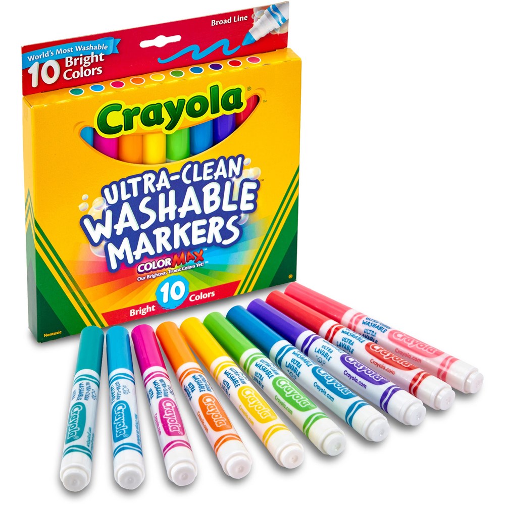 Crayola Ultra Clean Washable Broad Line Marker Bright Assorted