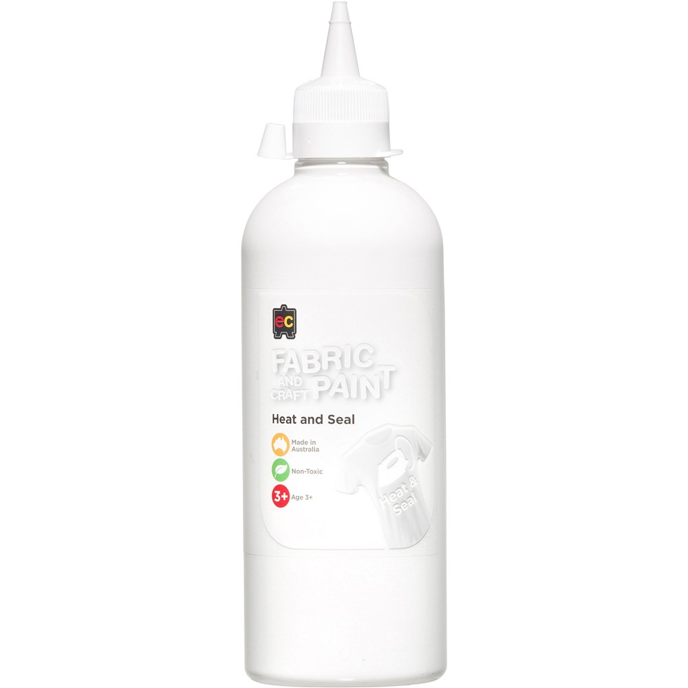 Art & Craft - EC FABRIC AND CRAFT PAINT 500ml White - Your Home