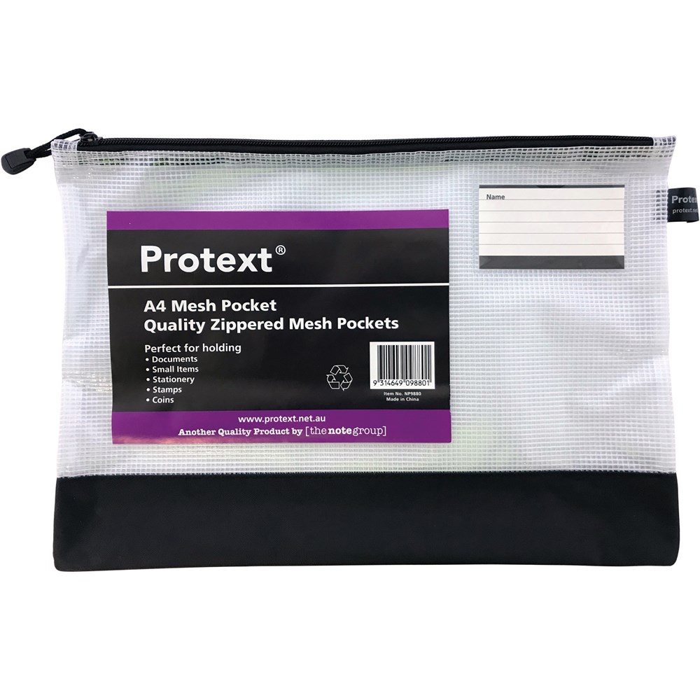 Files - Protext Mesh Pouch A4 With Zipper - Your Home for Office