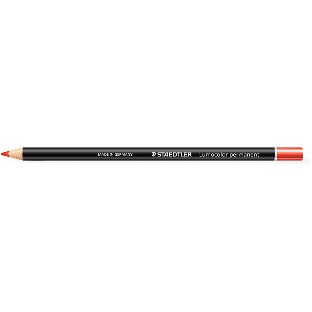 STAEDTLER Lumocolor Permanent Glasochrom Dry Marker Pencils - Red, Pack Of 12 - View #6