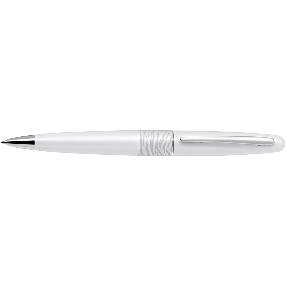 Pilot MR2 Ballpoint Pen Medium 1mm White Tiger White Barrel Black