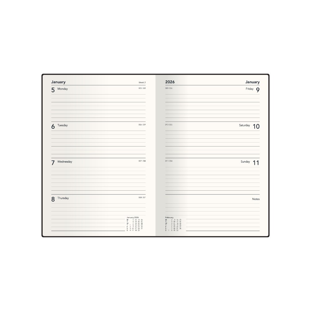 Diaries & Calendars Collins Legacy Diary A5 Week To View Mint Your
