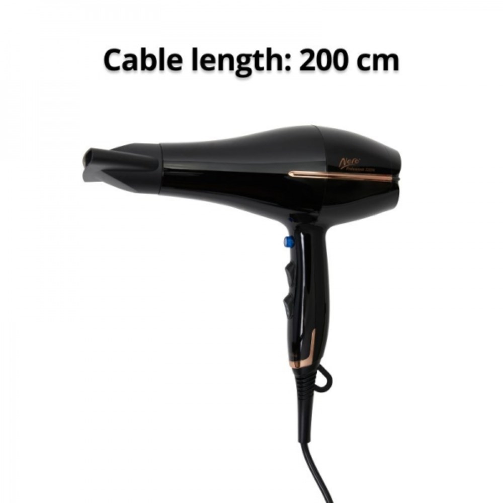 Nero Professional AC Motor Hairdryer Black