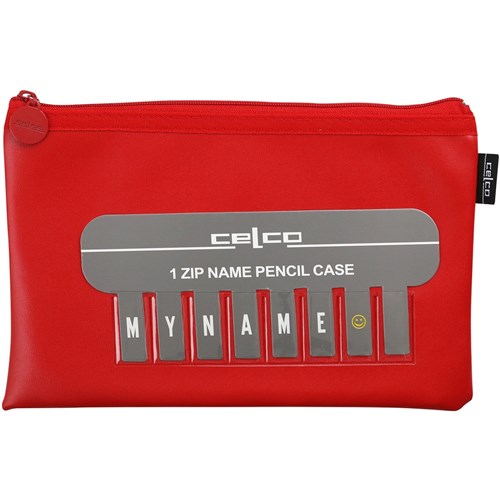 Early Learning - Celco Pencil Case Name 1 Zip Small 225x143mm Red - Your  Home for Office Supplies & Stationery in Australia