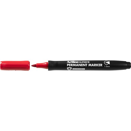 ARTLINE SUPREME PERMANENT MARKER RED LID OFF