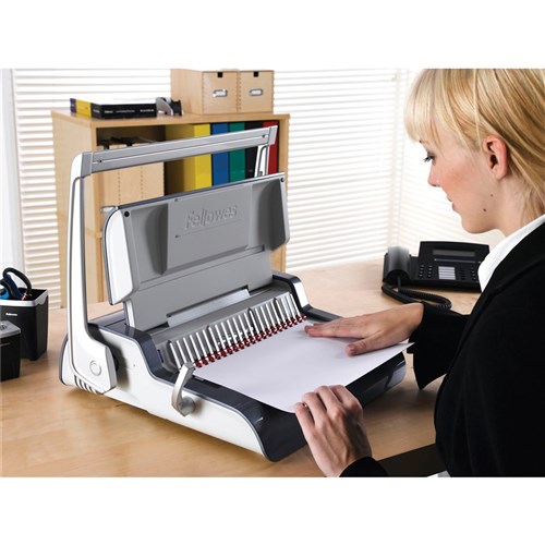 Binding Machines Fellowes Quasar+ 500 Manual A4 Binding Machine Grey