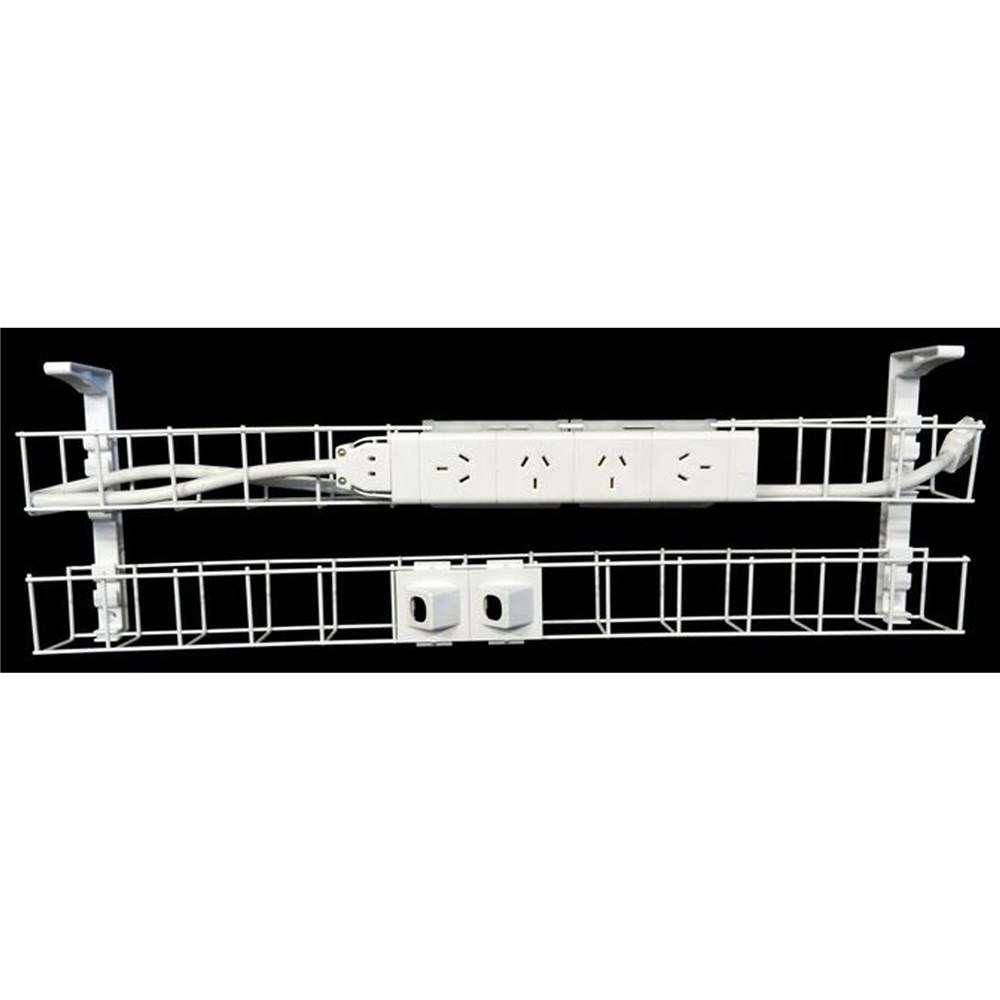 Rapidline Dual Tier Cable Basket Kit 1250mm 4GPO+2Data + 2m ...
