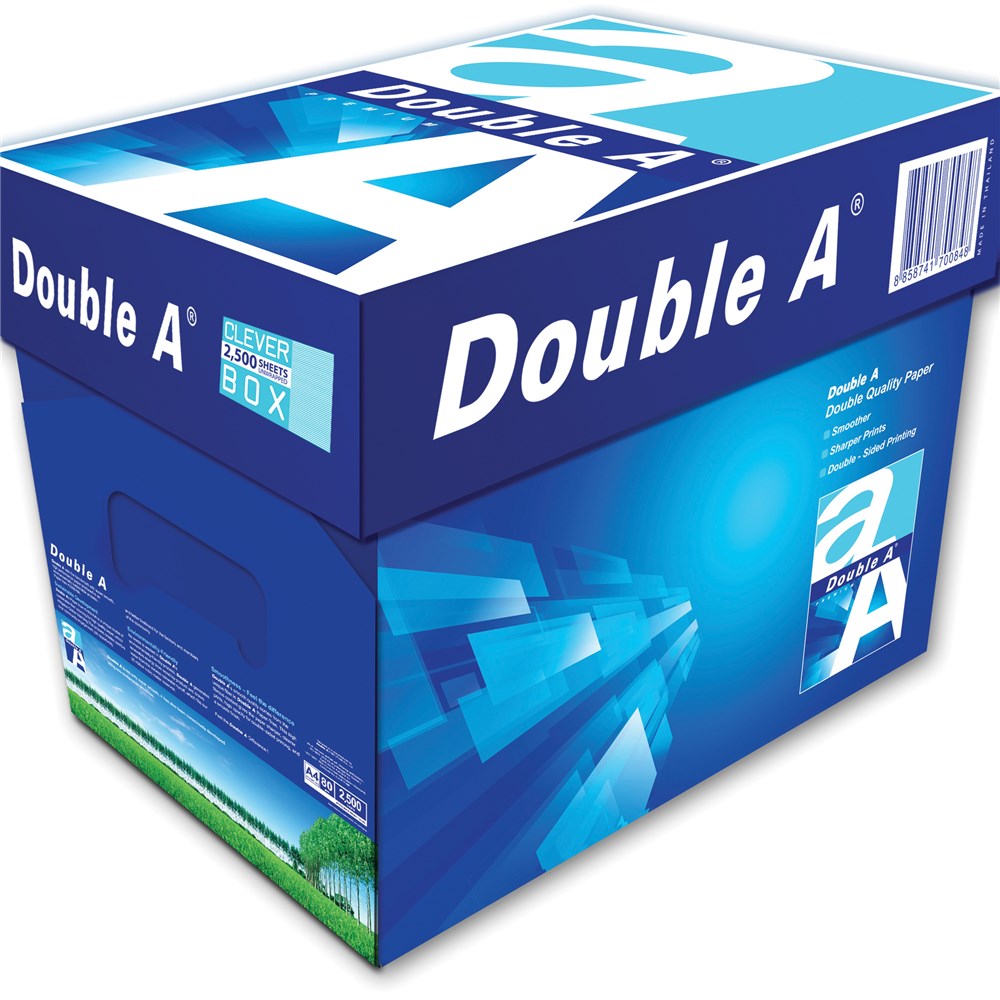 Paper Double A Clever Box Copy Paper A4 80gsm White Carton of 2500